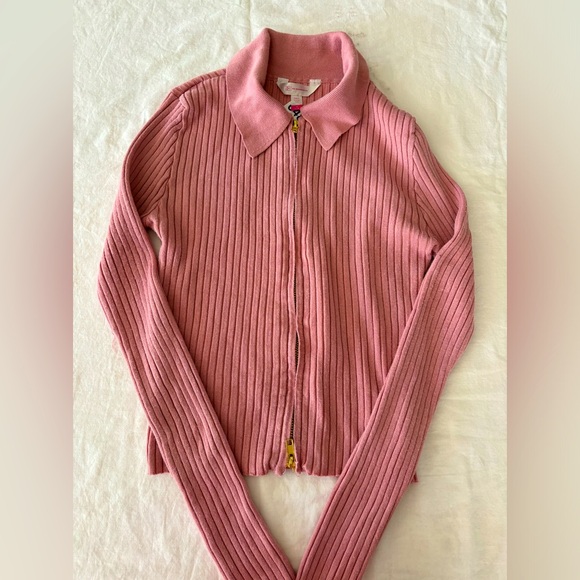 No boundaries size medium zip up ribbed sweater‎ with collar. - Picture 1 of 5